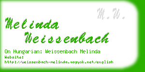 melinda weissenbach business card